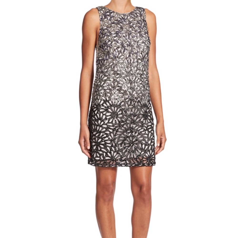 Alice + Olivia embellished laser cut dress